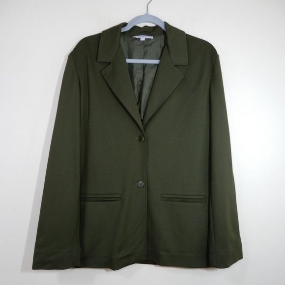 MAX MARA Leisure Cluny Jersey BLAZER Size XL Dark Green NEW $425 - Picture 6 of 10